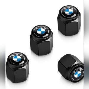 BMW Black Metal car Valve Cap Universal stem Cover. NEW  (20 Avail)